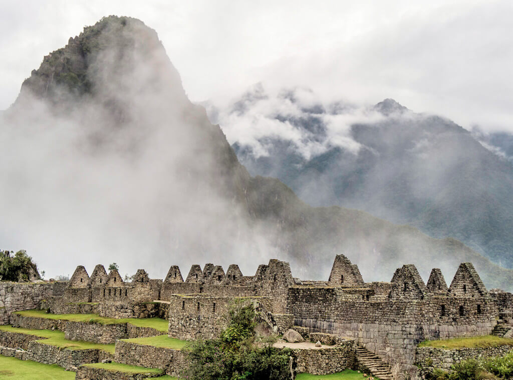 Machu Picchu Shrounded in Fog